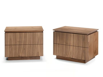 LEONARDO L113N - Walnut bedside table by Arte Brotto