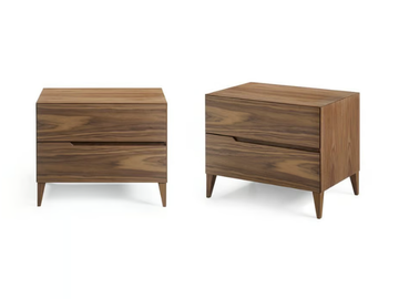 LEONARDO L123 - Walnut bedside table by Arte Brotto
