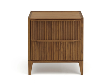 LEONARDO L184 - Walnut bedside table with drawers by Arte Brotto
