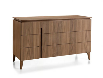 LEONARDO L313N - Walnut chest of drawers with integrated handles by Arte Brotto