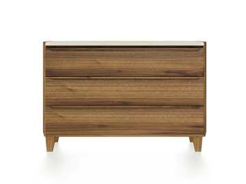 LEONARDO L375N.M - Leather chest of drawers by Arte Brotto