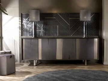LEONARDO L430/M - Solid wood sideboard with doors by Arte Brotto