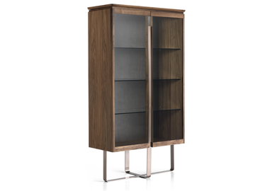 LEONARDO L513N - Walnut display cabinet by Arte Brotto