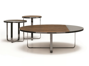 PRINCIPE MP.1020 - Round walnut coffee table by Arte Brotto