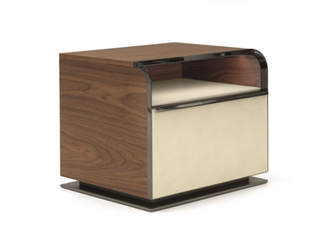PRINCIPE MP.120/G - Walnut bedside table with built-in lights by Arte Brotto