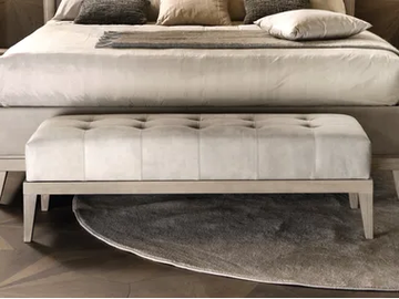 SEGRETI S796 - Tufted upholstered leather bench by Arte Brotto