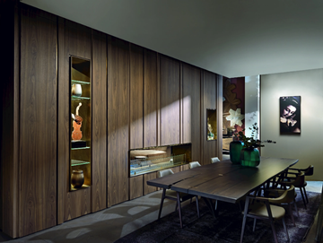 URBAN H - Walnut boiserie by Arte Brotto