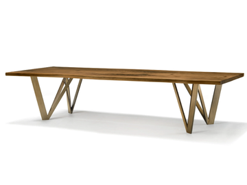VERO - GEOMETRICA - Rectangular solid wood table by Arte Brotto