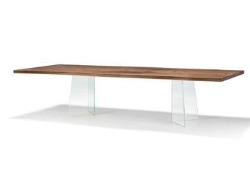 VERO - V GLASS - Rectangular solid wood table by Arte Brotto