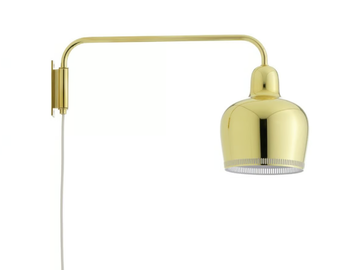 A330S "GOLDEN BELL" - Adjustable brass wall lamp by Artek