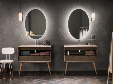 DAMA - Floor-standing Dualite® vanity unit by ARTELINEA