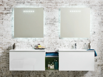 DOMINO 44 - Sectional crystal vanity unit with drawers by ARTELINEA
