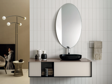 QUADRA - Wall-mounted sectional vanity unit with drawers by ARTELINEA