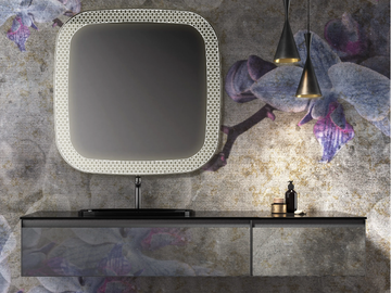 +SKIN - Wall-mounted sectional glass vanity unit by ARTELINEA