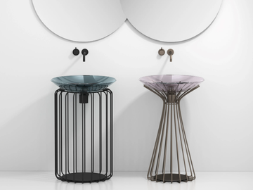 TRISTANO E ISOTTA - Freestanding round washbasin by ARTELINEA