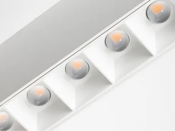 A.39 SOSPENSIONE/SOFFITTO REFRACTIVE - Ceiling mounted metal linear lighting profile by Artemide