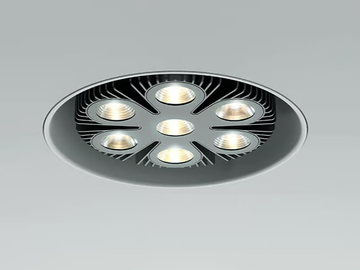 LOT REFLECTOR - Semi-inset round aluminium spotlight by Artemide