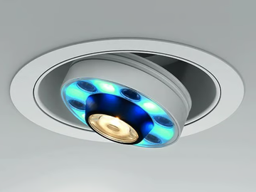 LOT RGB - LED semi-inset aluminium spotlight by Artemide