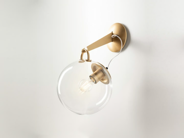 MICONOS - Glass and steel wall lamp with fixed arm by Artemide
