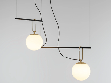 NH S - LED blown glass pendant lamp by Artemide