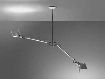 TOLOMEO DUE BRACCI - Swivel aluminium pendant lamp by Artemide