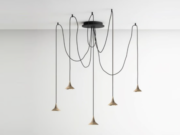 UNTERLINDEN CHANDELIER FREE - LED adjustable brass chandelier by Artemide