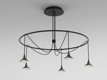 UNTERLINDEN CHANDELIER RING - LED adjustable aluminium chandelier by Artemide