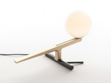YANZI - LED brass and blown glass table lamp by Artemide