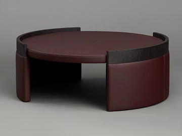 CUFF - Leather coffee table by Articolo Studio