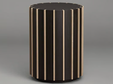 FIN TALL - Wood veneer high side table by Articolo Studio