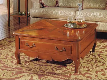 CANALETTO - Square cherry wood coffee table by Arvestyle