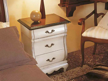 FENICE - Solid wood bedside table with drawers by Arvestyle