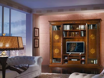 VIVRE LUX - Solid wood bookcase with TV stand by Arvestyle