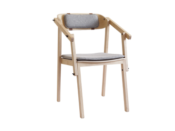 ATELIER - Ash chair with integrated cushion by Askia