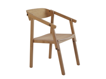 ATELIER - Oak chair with armrests by Askia
