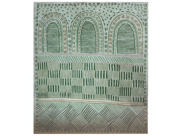 BIBLIOTEKET - Wool and Tencel® patterned rectangular rug by ASPLUND