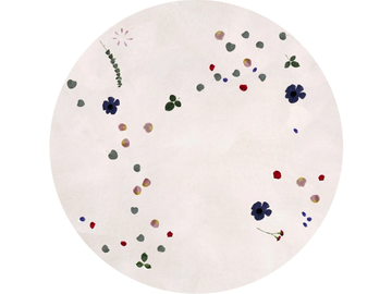 FLEUR - Patterned round handmade wool rug by ASPLUND