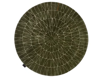 WEB - Round handmade rug with geometric shapes by ASPLUND