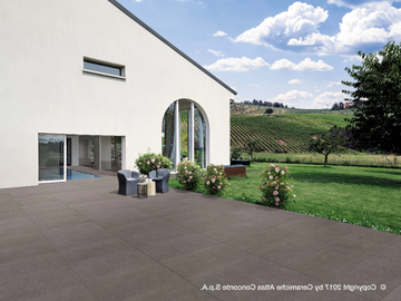 KONE FLOOR - Porcelain stoneware outdoor floor tiles with concrete effect by Atlas Concorde