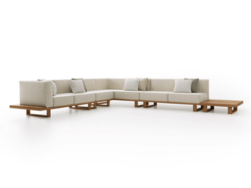 9.ZERO - Sectional fabric sofa by Atmosphera
