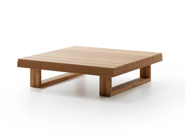9.ZERO - Square low teak garden side table by Atmosphera