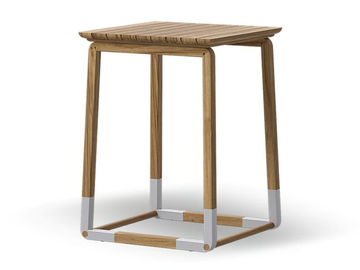 CYCLE - Square teak garden side table by Atmosphera