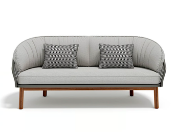 CYRANO - 2 seater fabric and aluminium garden sofa by Atmosphera