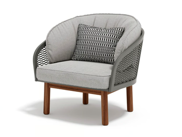 CYRANO - Fabric and aluminium garden armchair by Atmosphera