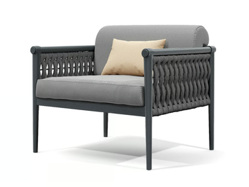 DANDY 2.0 - Garden fabric easy chair with armrests by Atmosphera
