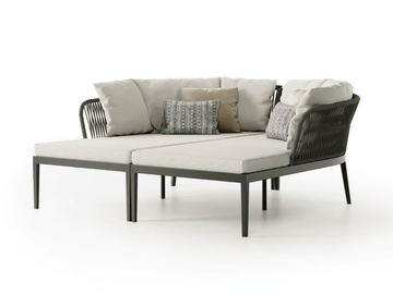 DREAM 2.0 - Upholstered aluminium Garden daybed by Atmosphera