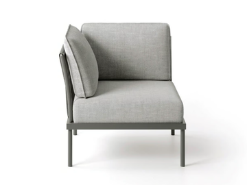 FLASH CORNER - Corner fabric garden armchair with armrests by Atmosphera
