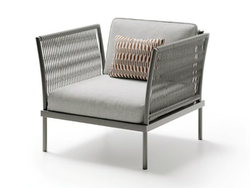 FLASH - Fabric garden armchair with armrests by Atmosphera