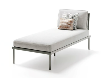 FLASH - Powder coated aluminium Chaise longue / sun lounger by Atmosphera