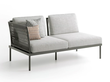FLASH RIGHT 2P - 2 seater fabric garden sofa by Atmosphera